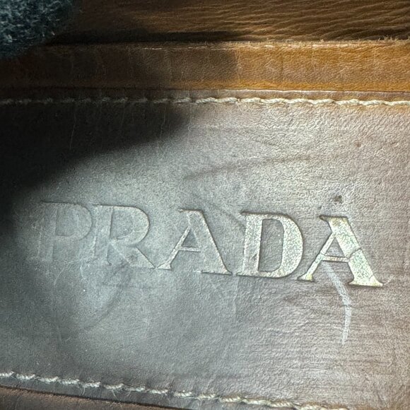 Prada Navy blue Suede Leather Driving Loafers, Size 7 (US8) main image 5
